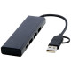 Rise USB 2.0 razdelilnik iz recikliranega aluminija