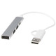 4 portni razdelilnik z vhodoma USB-A in Type-C