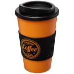 Americano® PLASTIČNI TERMO LONČEK z OPRIMKOM IN S POKROVOM 350ml