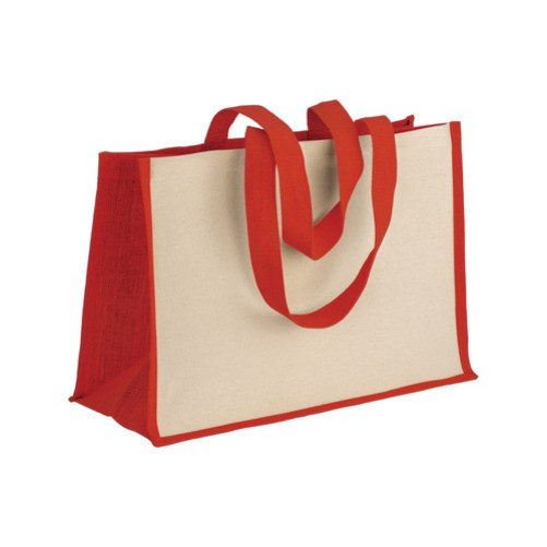 Bombažna vrečka z detajli iz jute, 280 g/m2