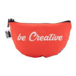 Polkrožna torbica z zadrgo, tisk po meri