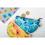 Polkrožna torbica z zadrgo, tisk po meri